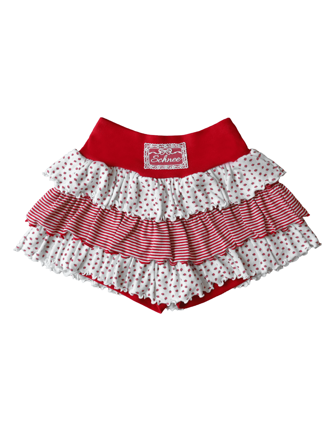 FLUFFY CANCAN PANTS SKIRT - STRAWBERRY SHORT CAKE