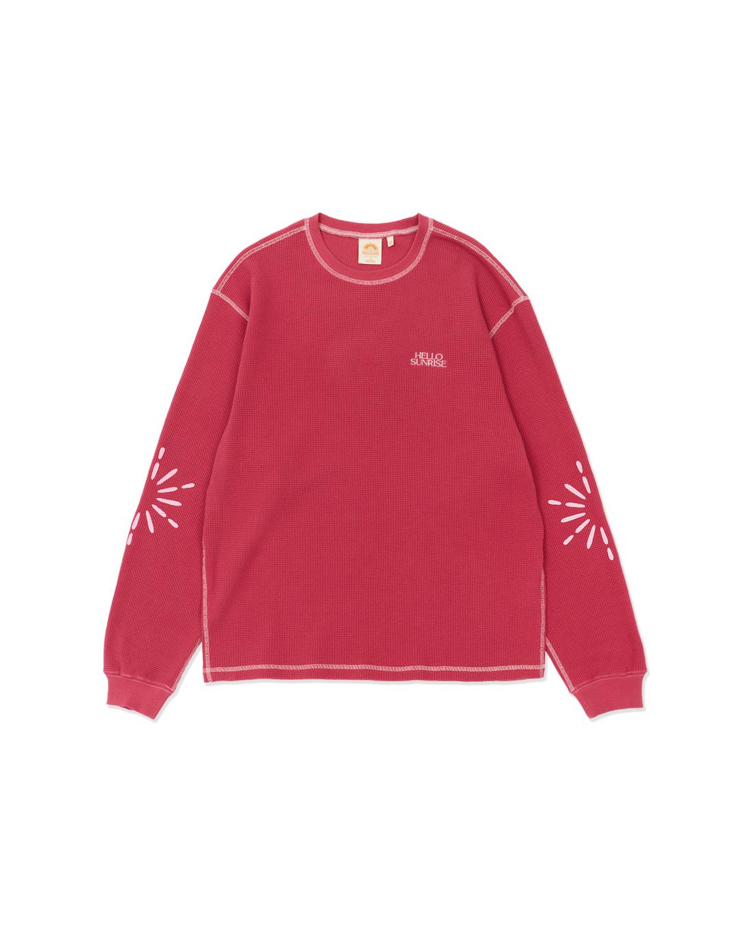 Sunlight Waffle L/S_Magenta Pink