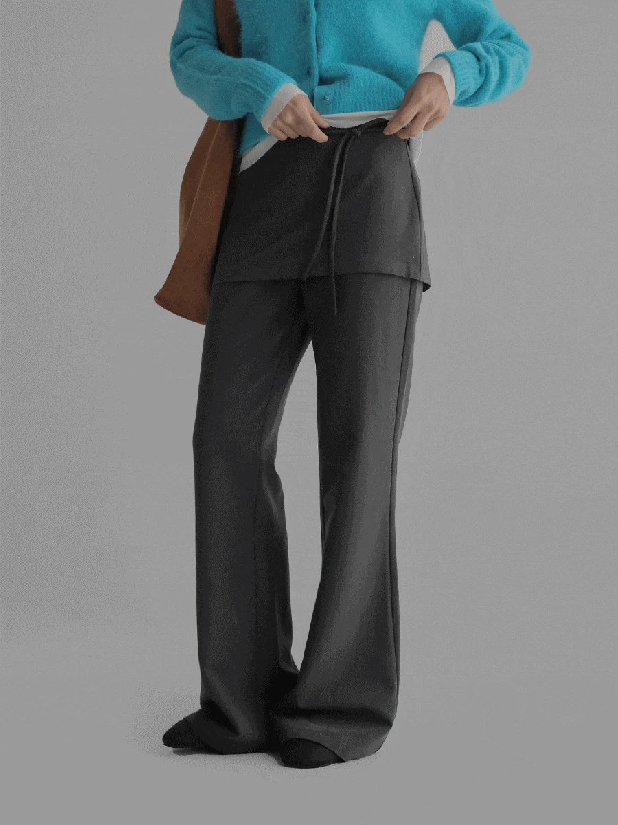 랩스커트부츠컷팬츠