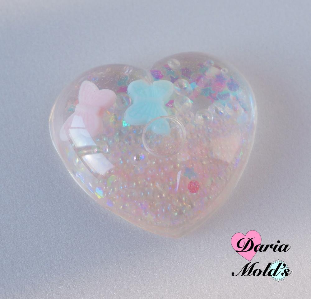 수제실리콘몰드)  다리아 몰드 / 하트 돔 몰드