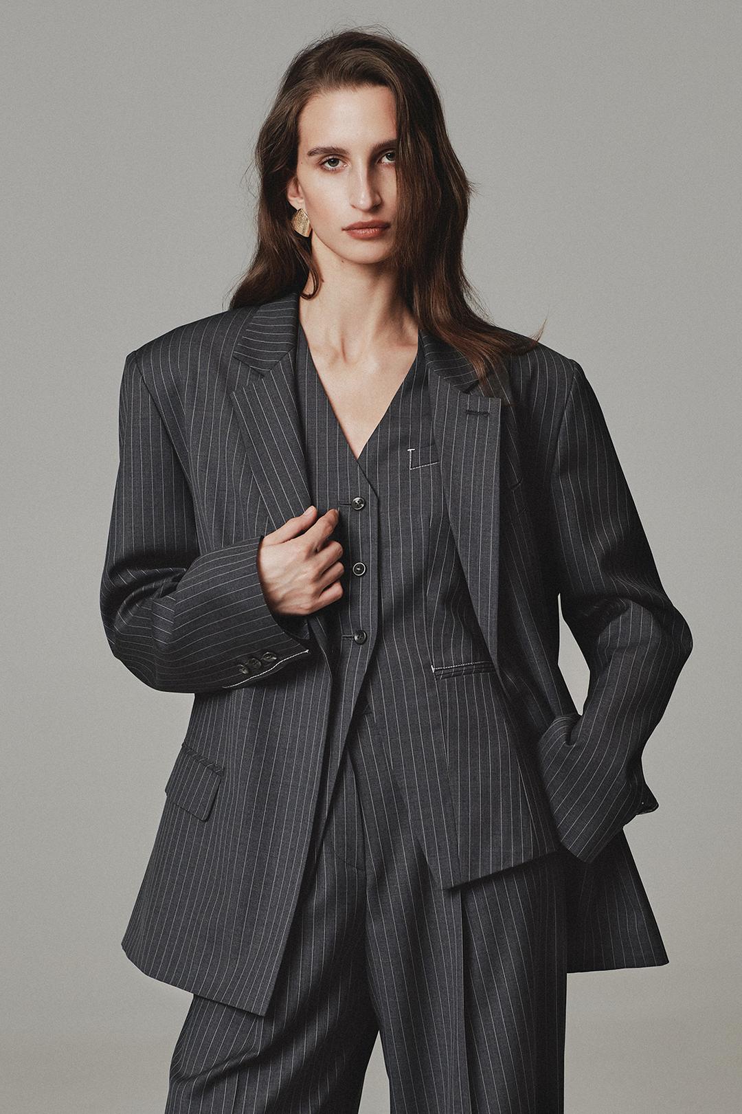 Coupe Wool Stripe Jacket
