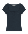 PRONG SNAP MINI LOGO TEE NAVY