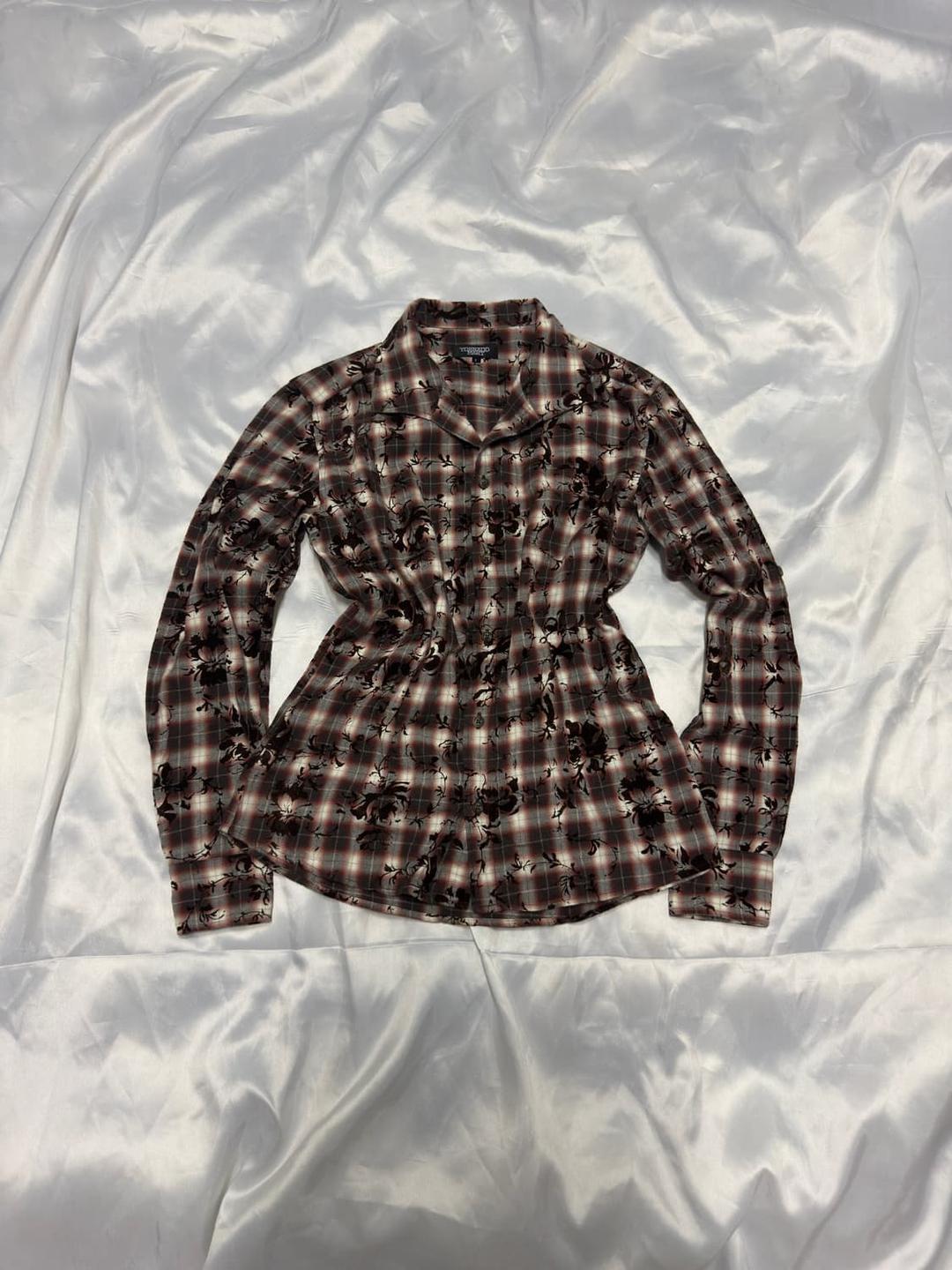 Tornado mart tartan check floral shirts | 후루츠패밀리