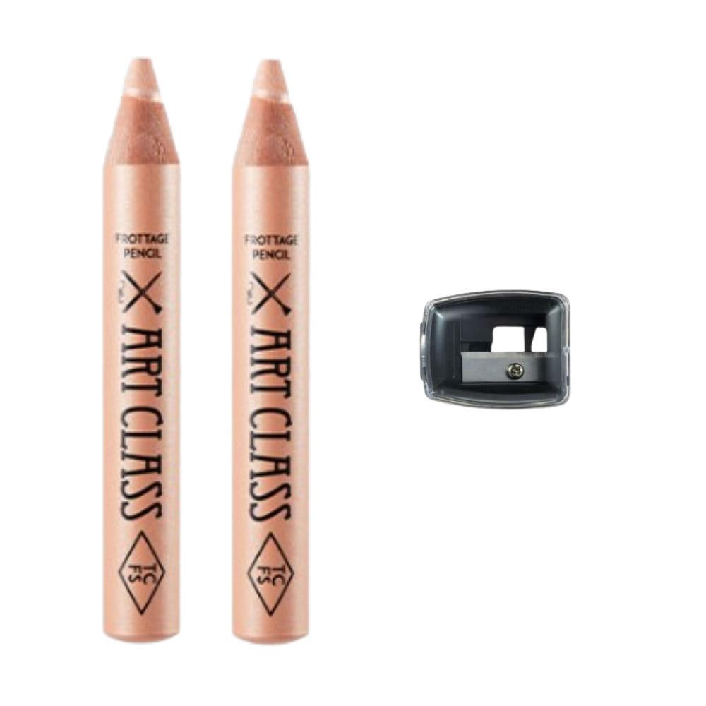 1+1 투쿨포스쿨 프로타주 펜슬 애교살 섀도우 9호 쉬어 누드+샤프너