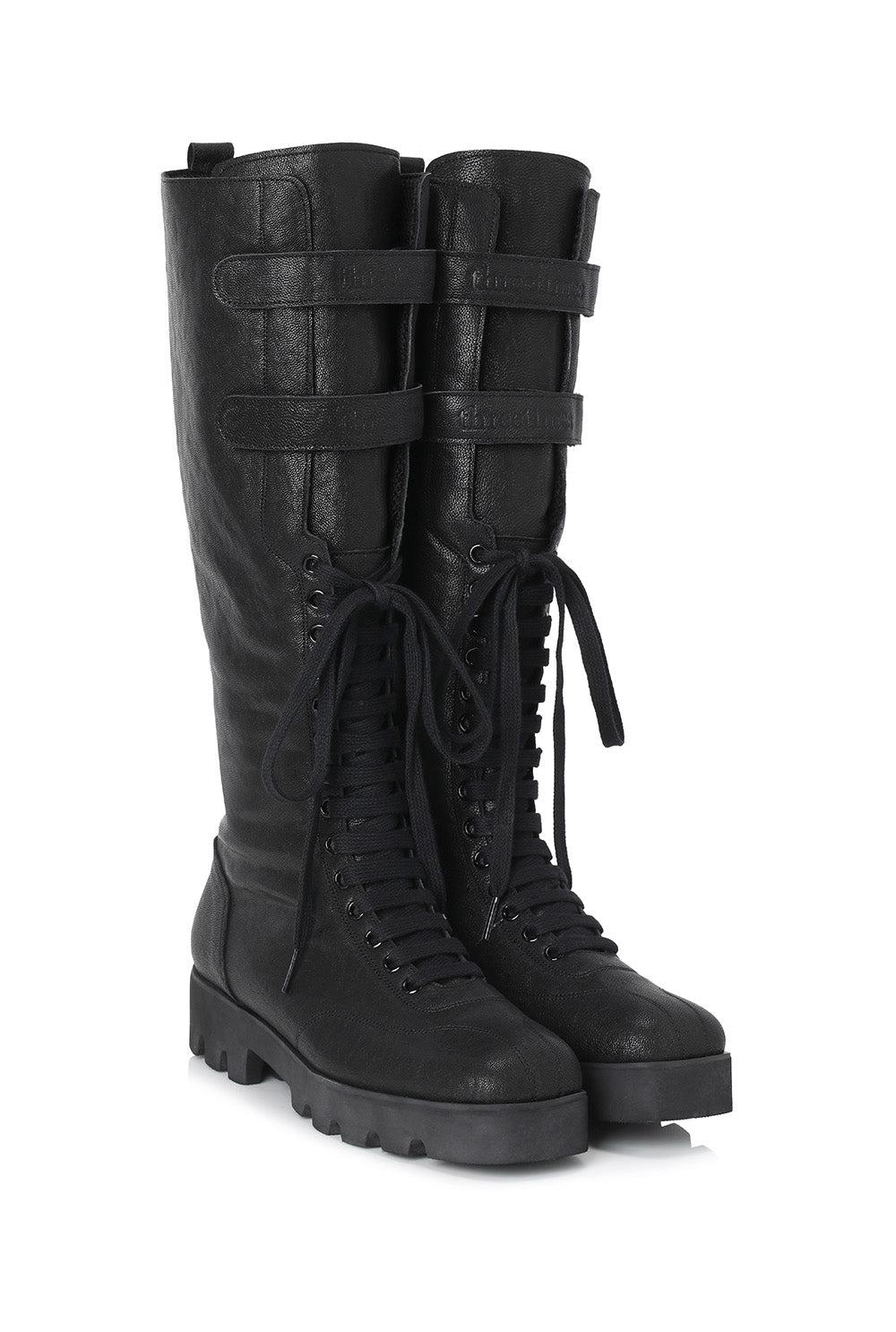 [releasing 02.11 12pm KST] Moto lace-up boots