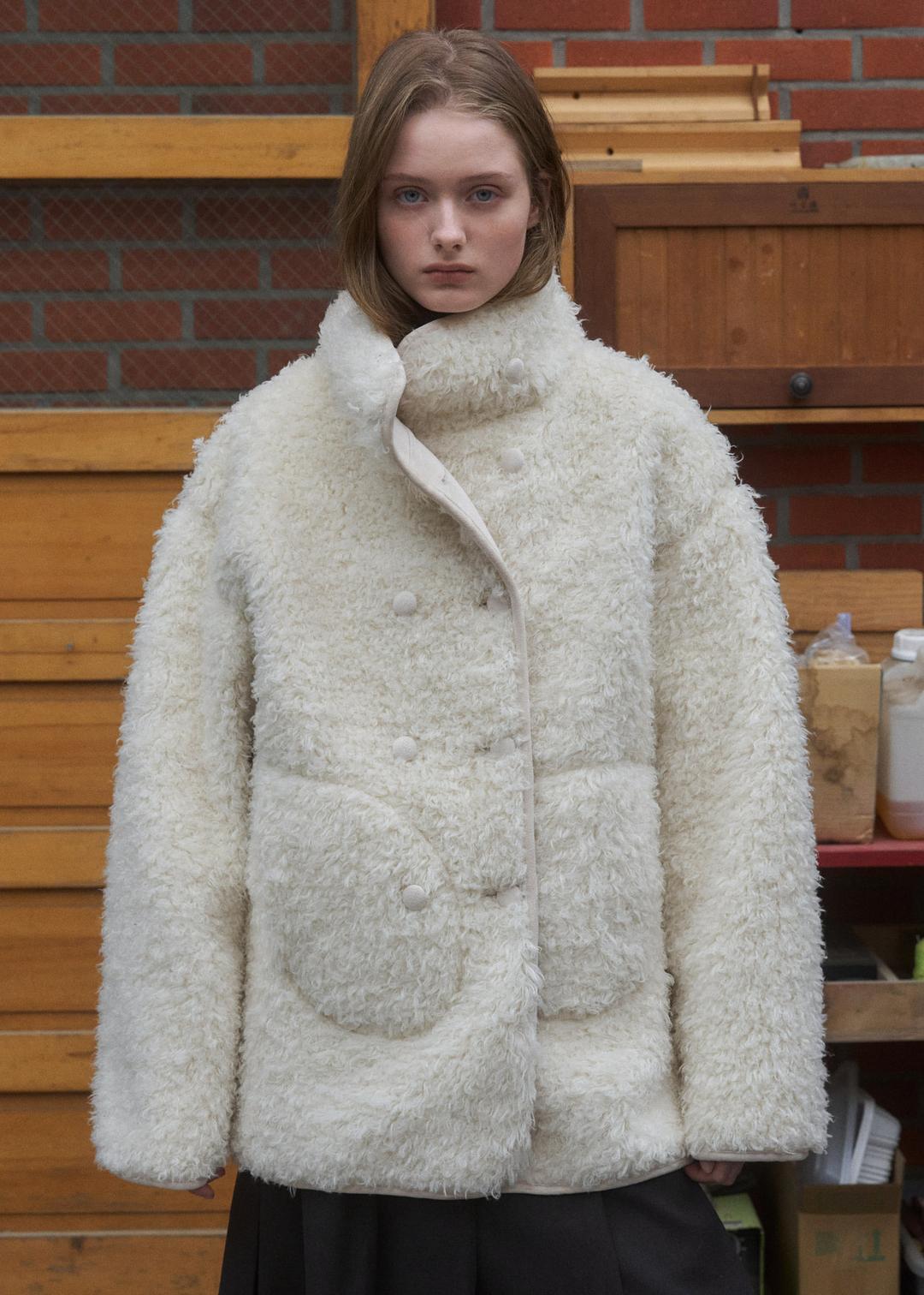 Tove reversible double jacket (ivory)