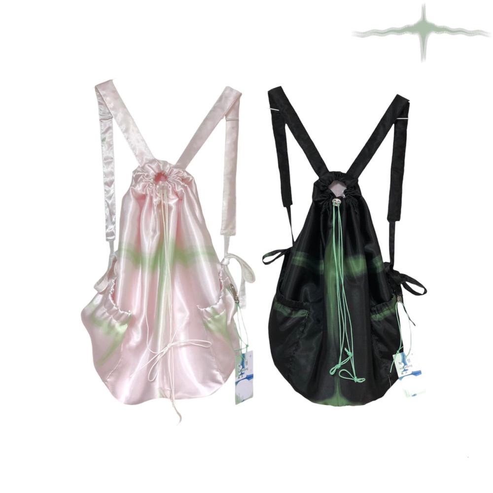 [녹영] 실키 스트링 백팩 Silky String Backpack (2color)