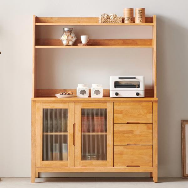 프린 홈카페 원목 주방수납장 렌지대 부엌 팬트리 카페장 냉장고장 1200