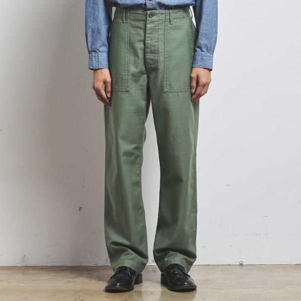 BACKSATIN FATIGUE PANTS_OLIVE GREEN