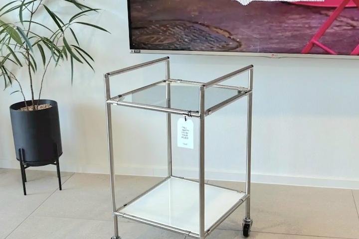 모듈가구 모듈 트롤리 2단 이동식 미드센츄리 협탁 선반 카트 T01 (완제품 바퀴포함)