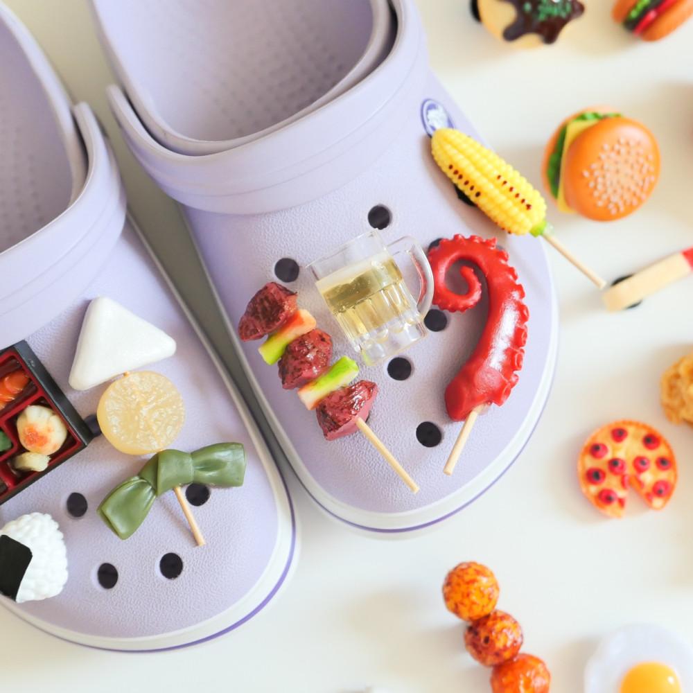 3D 입체 크록스 지비츠 치킨 음식 지비츠 맥주 술 안주 삼겹살 초밥 주먹밥 햄버거 콜라