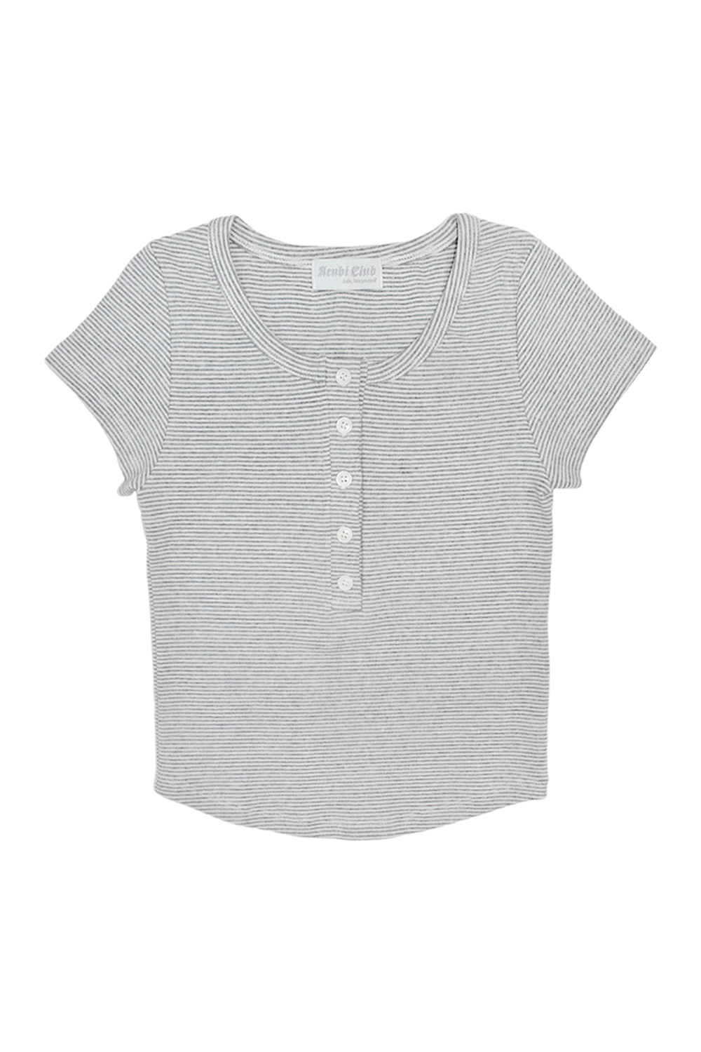 아쿠비클럽 [ACUBI CLUB] stripe half button tee (3colors)
