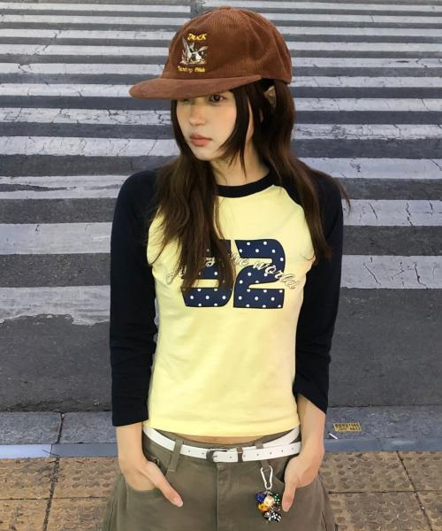 DOT 52 3/4 SLEEVE RAGLAN LS TEE NAVY