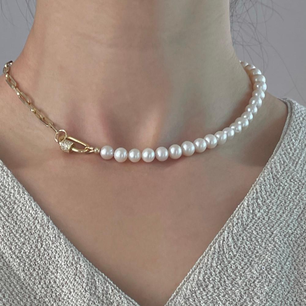 진주시리즈 1번,2번 진주앤체인 클래식 진주목걸이 베네 시리즈