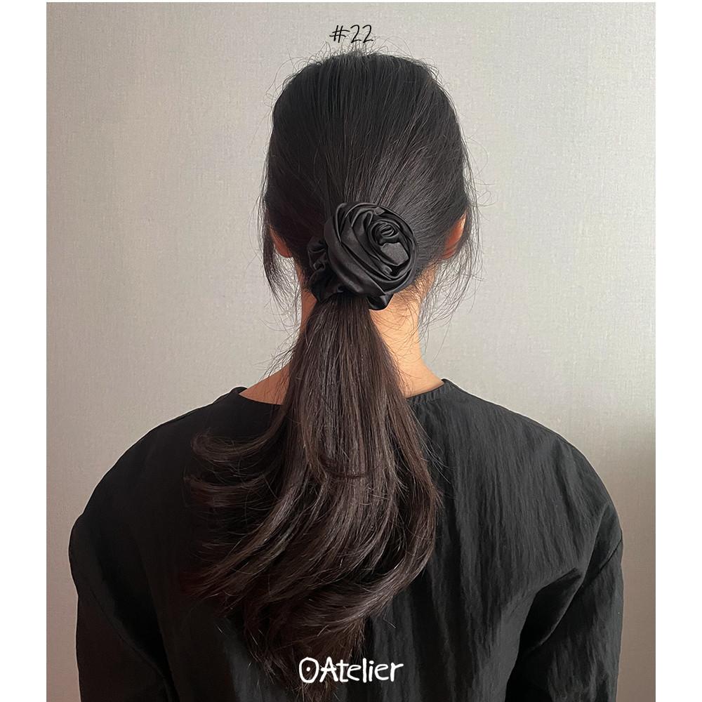 [O Atelier] Black Rose Hair Band 블랙 로즈 헤어 밴드