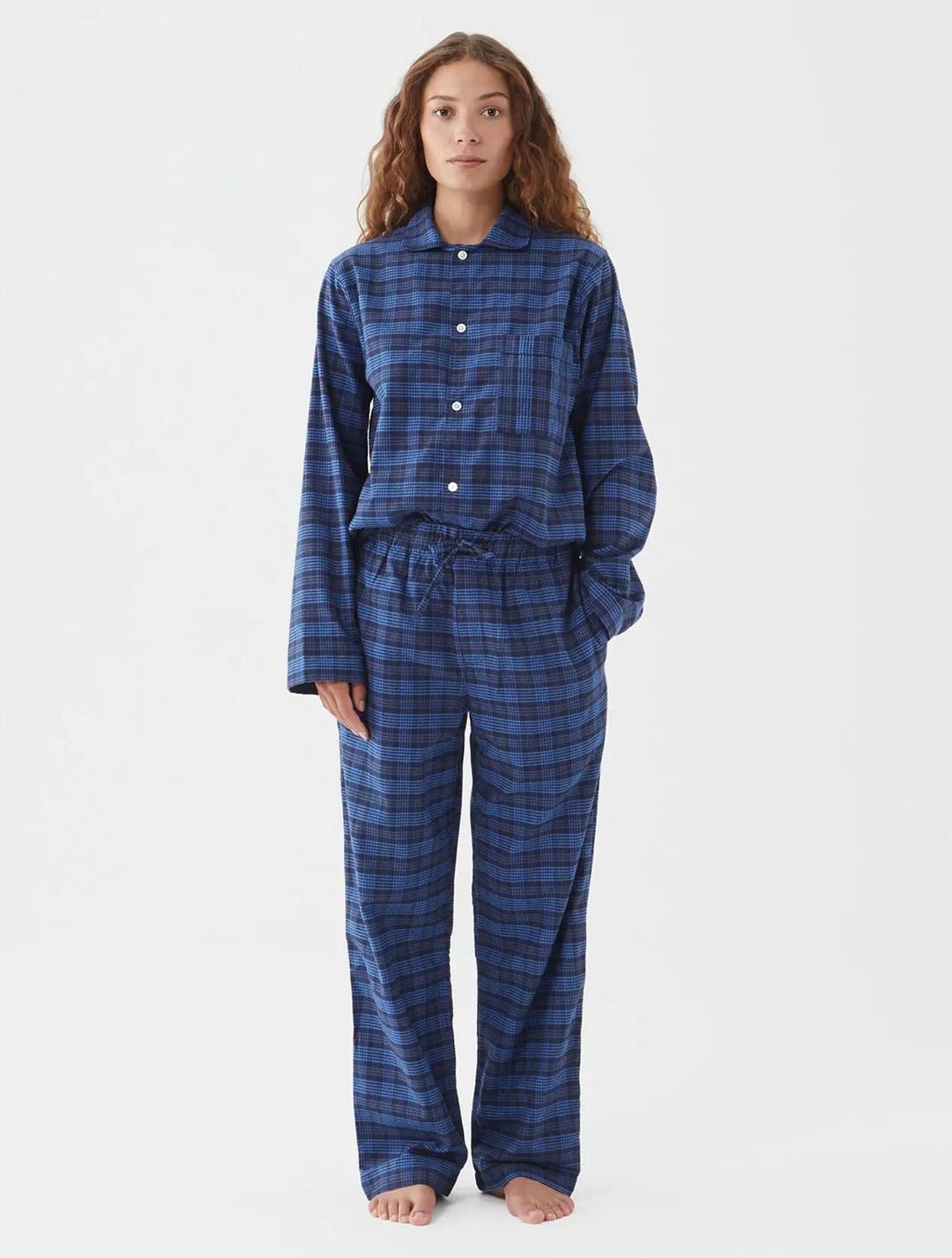 Flannel Pajamas Shirts - Blue Hour