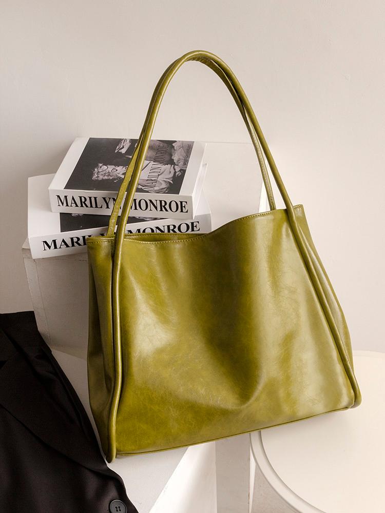 당일배송 3color 빅 레더 숄더백