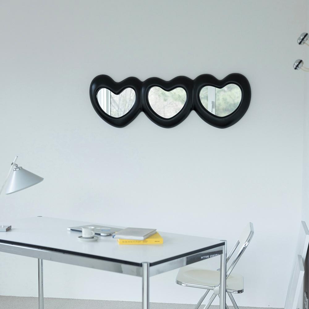 [주문제작] 하트 미러 전신거울 - 블랙