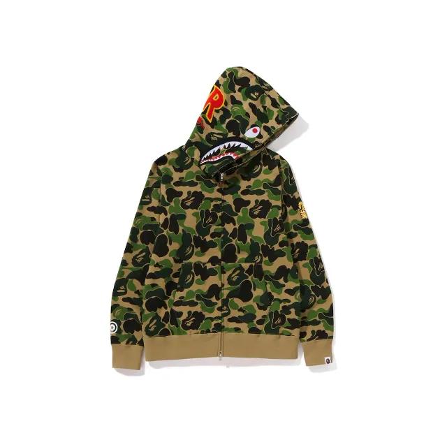 베이프 ABC 카모 샤크 PONR 풀집 후디 그린