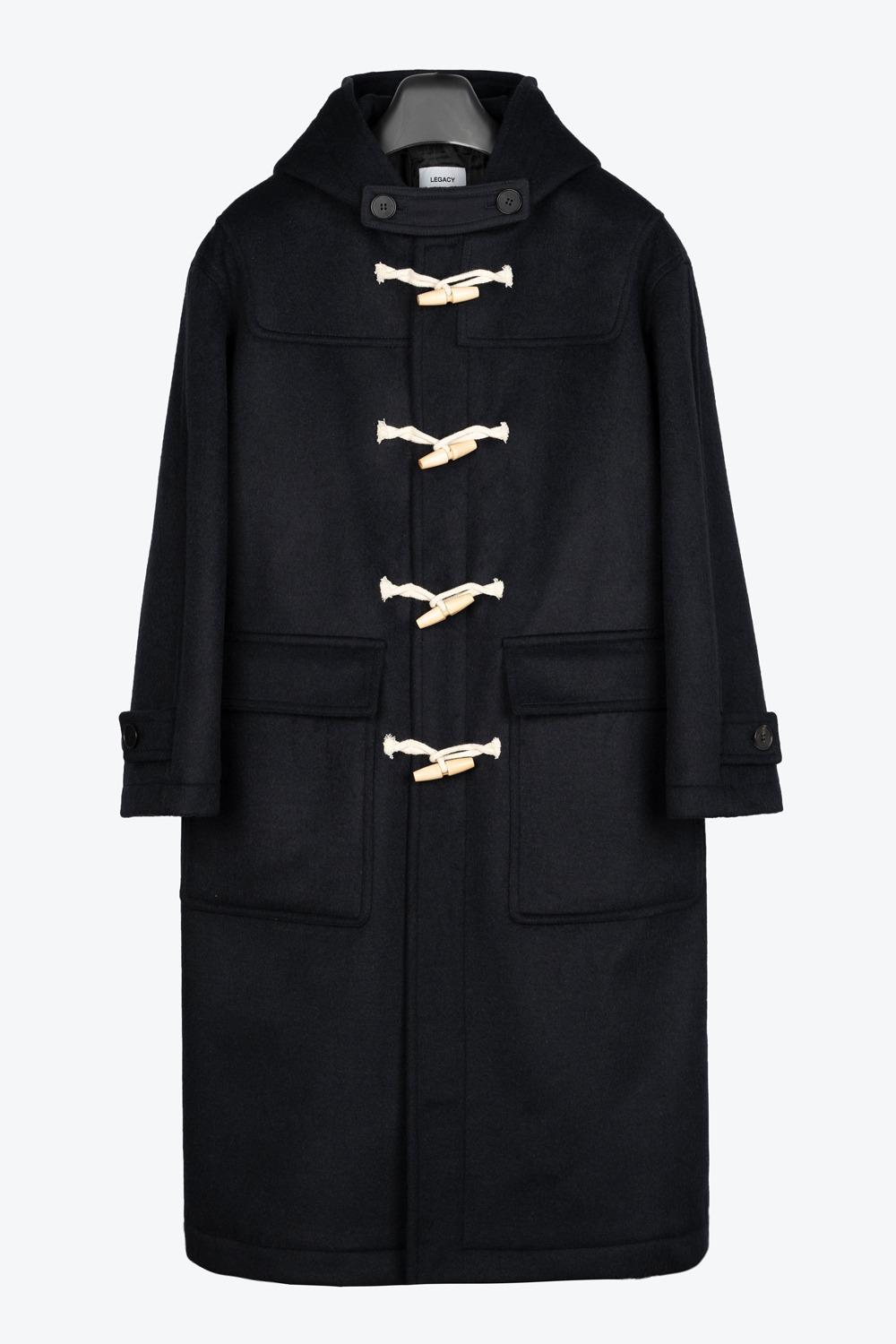 오버핏 더플 코트 - 네이비