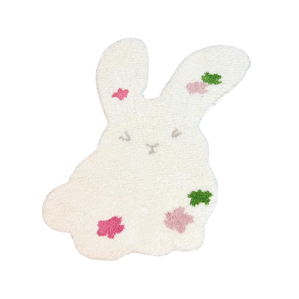 수심 Rabbit Clover Rug 토끼 러그 양털 극세사 래빗 클로버 카페트 발매트