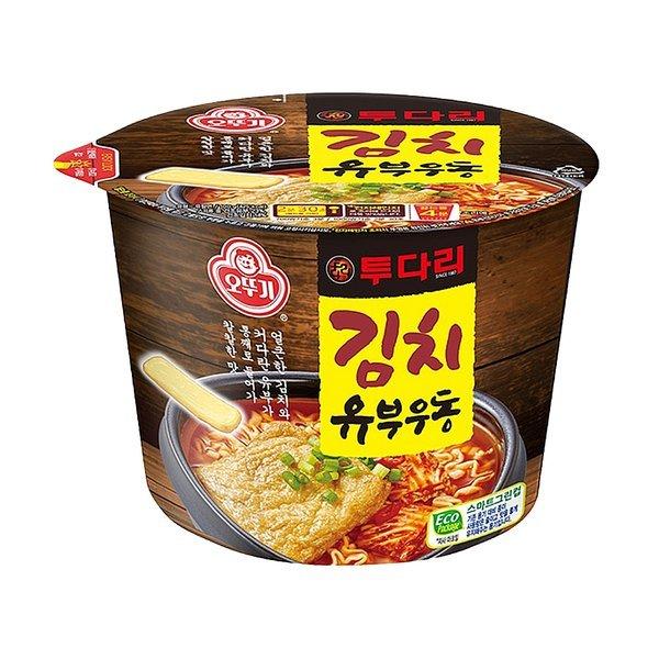 투다리 김치유부우동 큰컵사발면 100g x 9개