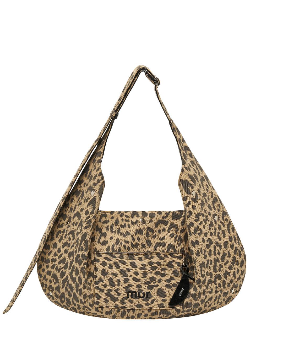 Reversible Polar Hobo bag-리버시블 폴라 호보백 / Leopard Beige, Black