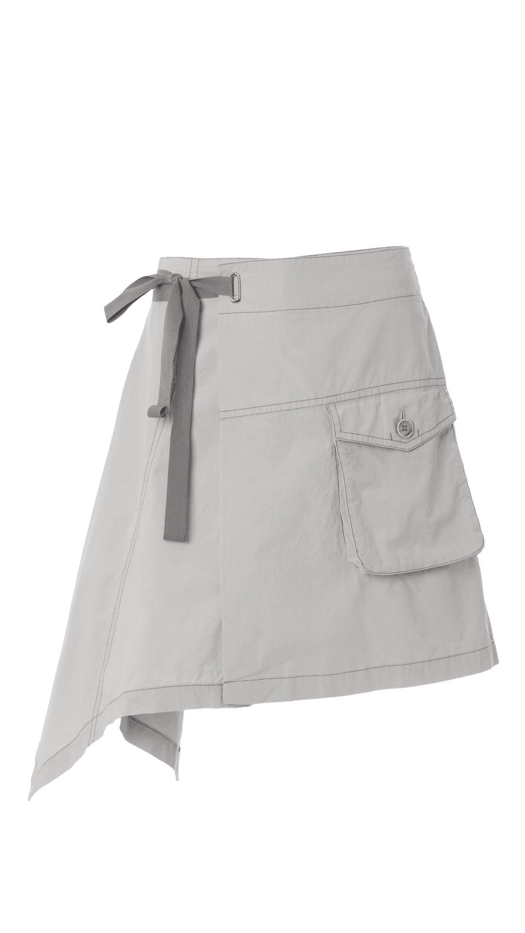 Unbalanced wrap pants_light grey