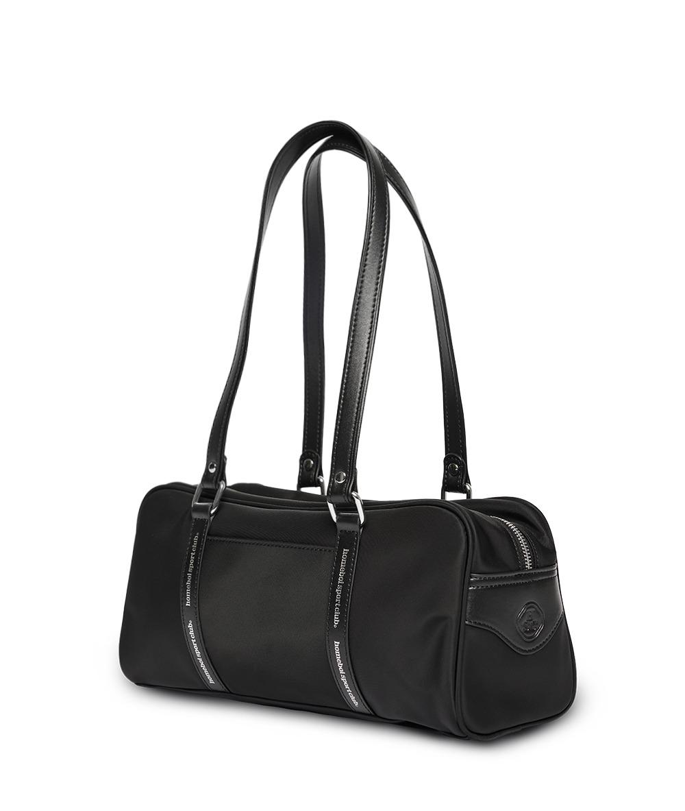 line boston bag (라인보스턴백) - glossy black
