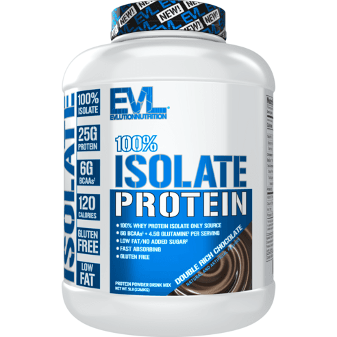 EVLUTIONNUTRITION 아이솔레이트 프로틴 더블 리치 초콜릿 맛, 2.268kg, 1개 - WPI 분리유청 | 쿠팡