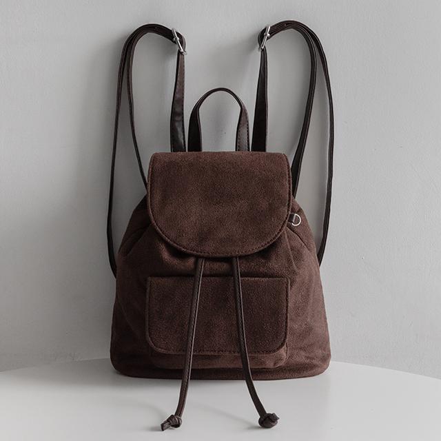 라이니 🍂고퀄보장/MD추천/신상특가🍂 자체제작 모던 심플 스웨이드 백팩 학생백팩 미니백팩 데이트룩 출근룩 보부상가방 여리핏 데일리 꾸안꾸 가을템 겨울템 lm-7096c