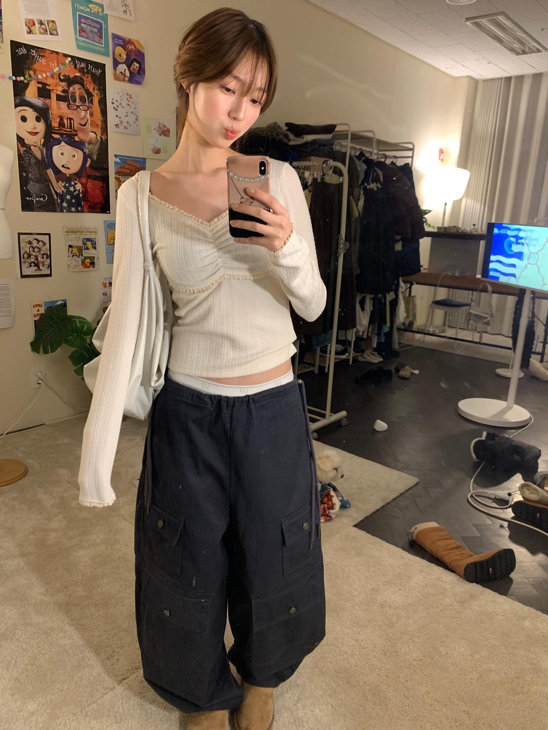 보우아카이브 teeny lace longsleeve