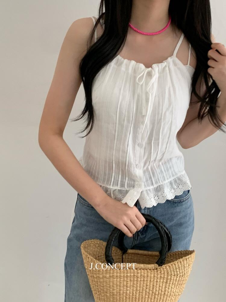 제이컨셉 (주문폭주) 꾸뜨 레이스나시블라우스