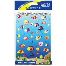 플로엠 팬시 스티커 2004 물고기 스티커 5매입