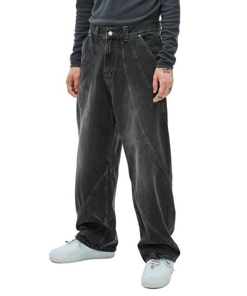 토네이도 와이드 데님 그레이