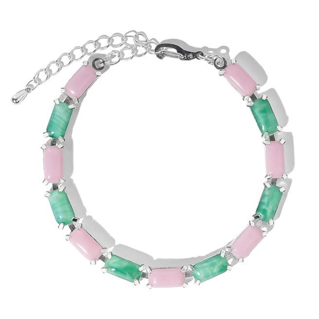10 OCTA BRACELET (GREEN + PINK)