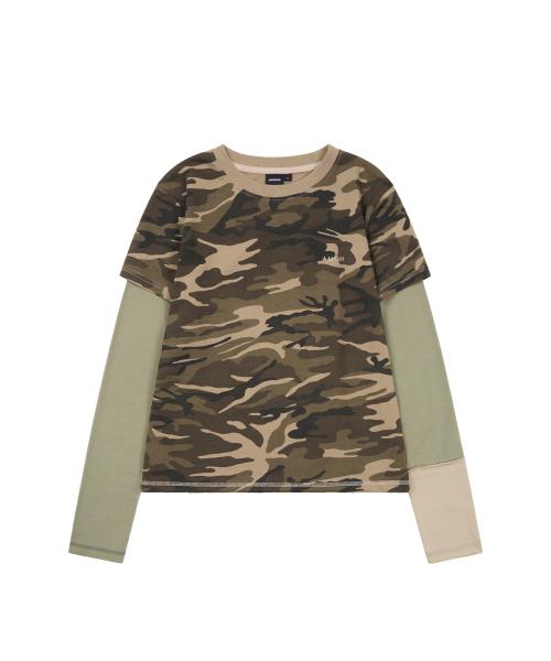 Camouflage layered Long Sleeve (Brown)