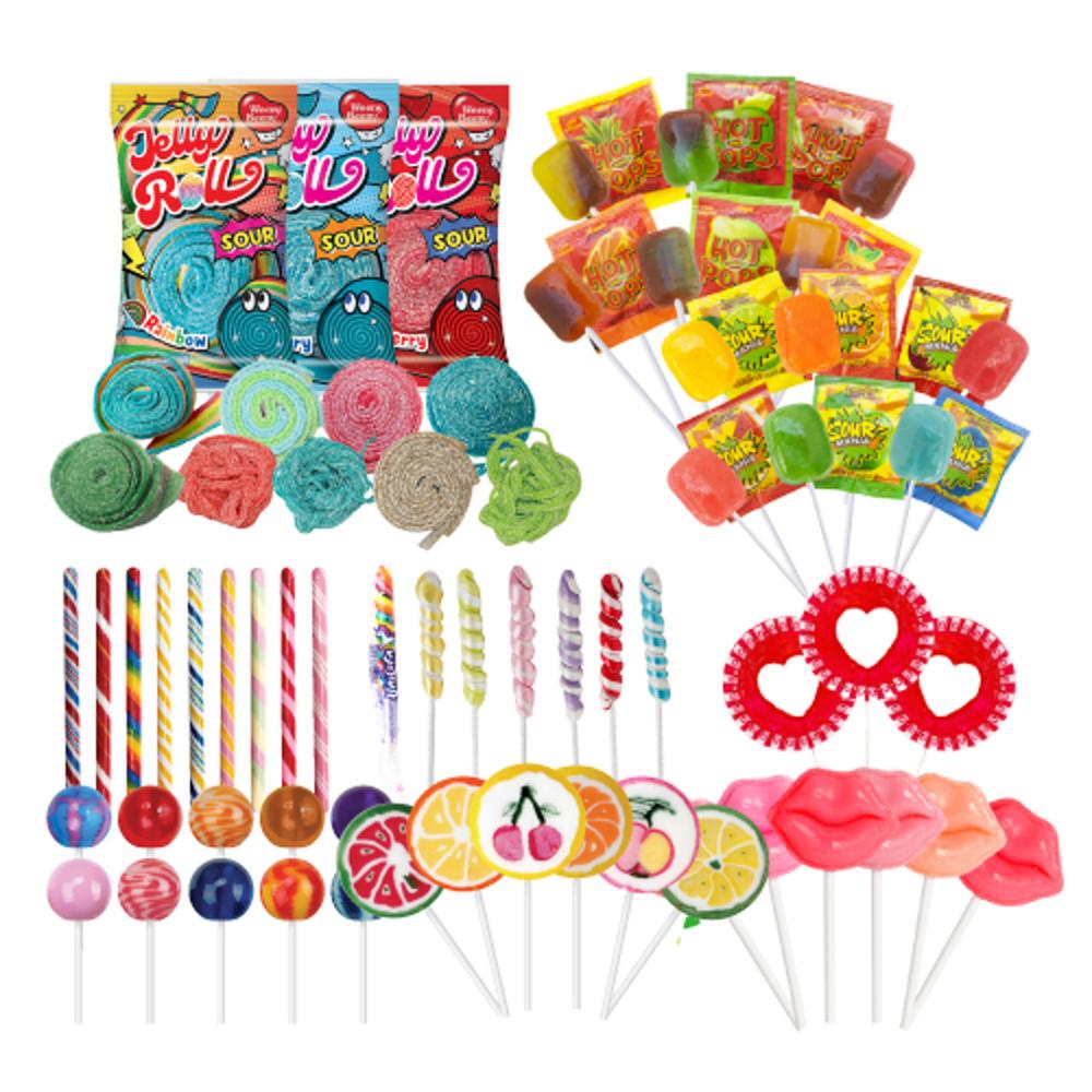 천원의 행복 새콤달콤 간식 골라담기 립롤 젤리 캔디 막대사탕