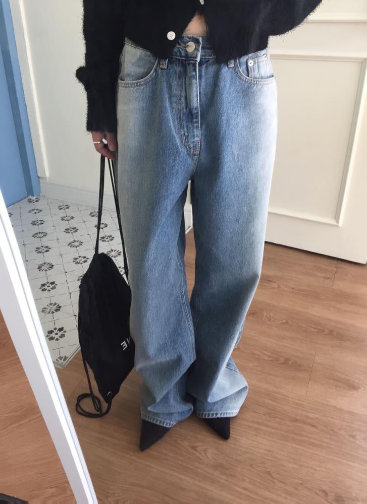 side washing denim pants