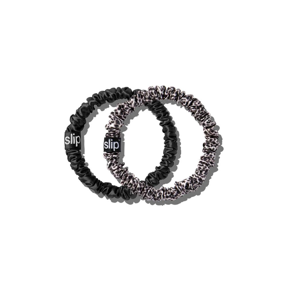 Slip 탑 노트 듀오 스키니 스크런치 슬립 실크 헤어 머리끈 곱창밴드