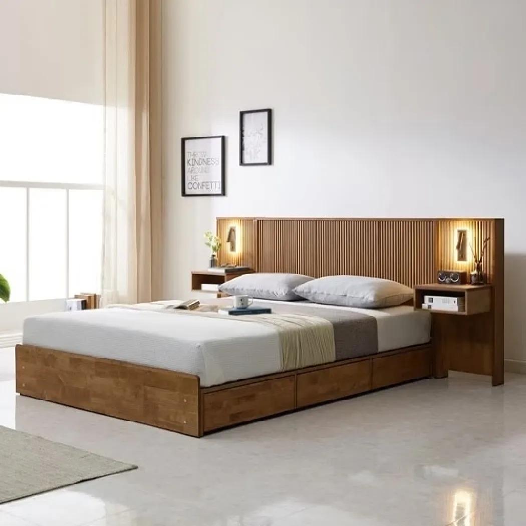[특가 ~06/30]로제티 템바보드 원목 호텔식 슈퍼싱글 퀸 킹사이즈 수납침대 - 한샘몰