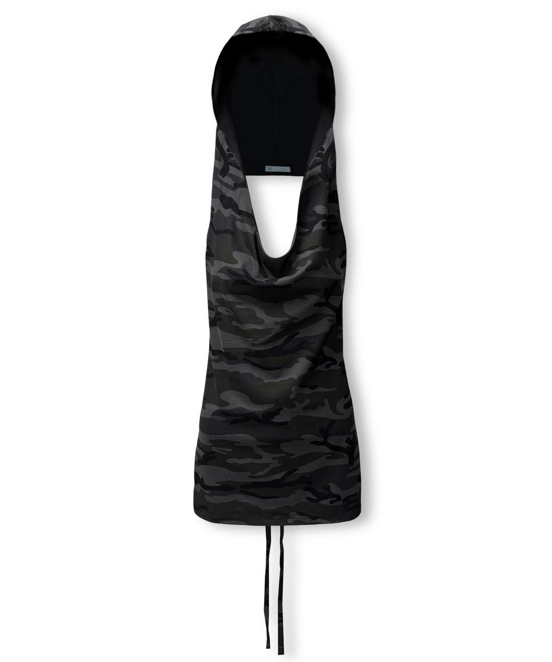 F/NO.9 LAYERED HALTER HOODIE, CAMO