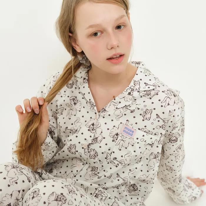 [루즈][40수면모달] Angel Cat pajama 잠옷