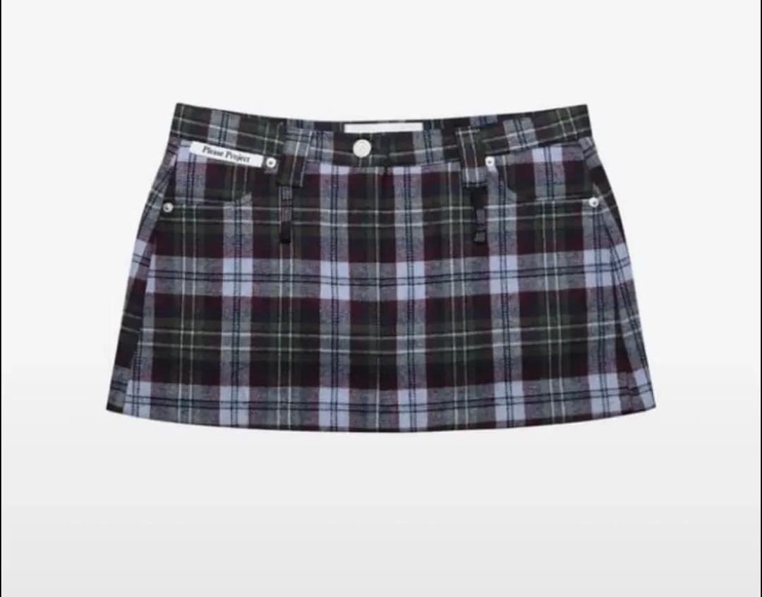 플리즈프로젝트 더블벨트미니스커트 M | 후루츠패밀리