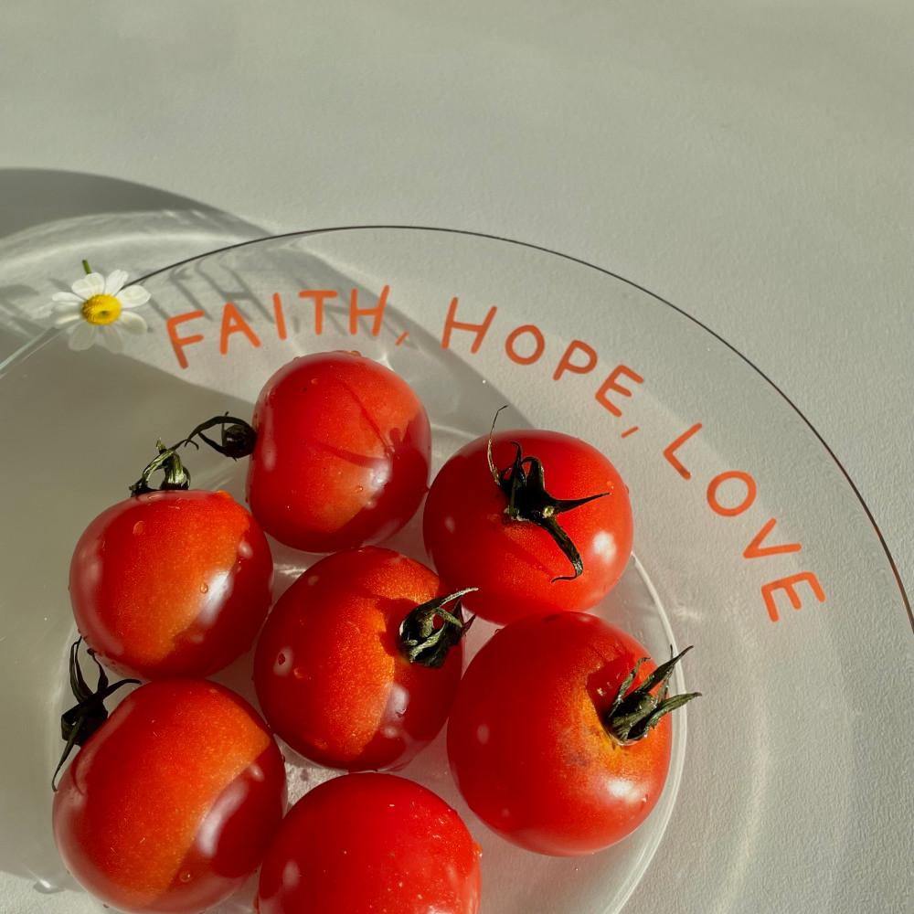 리하레터 메세지 유리 접시 / 기독교 굿즈 / 교회선물 / 디저트 접시 / 기독교 용품