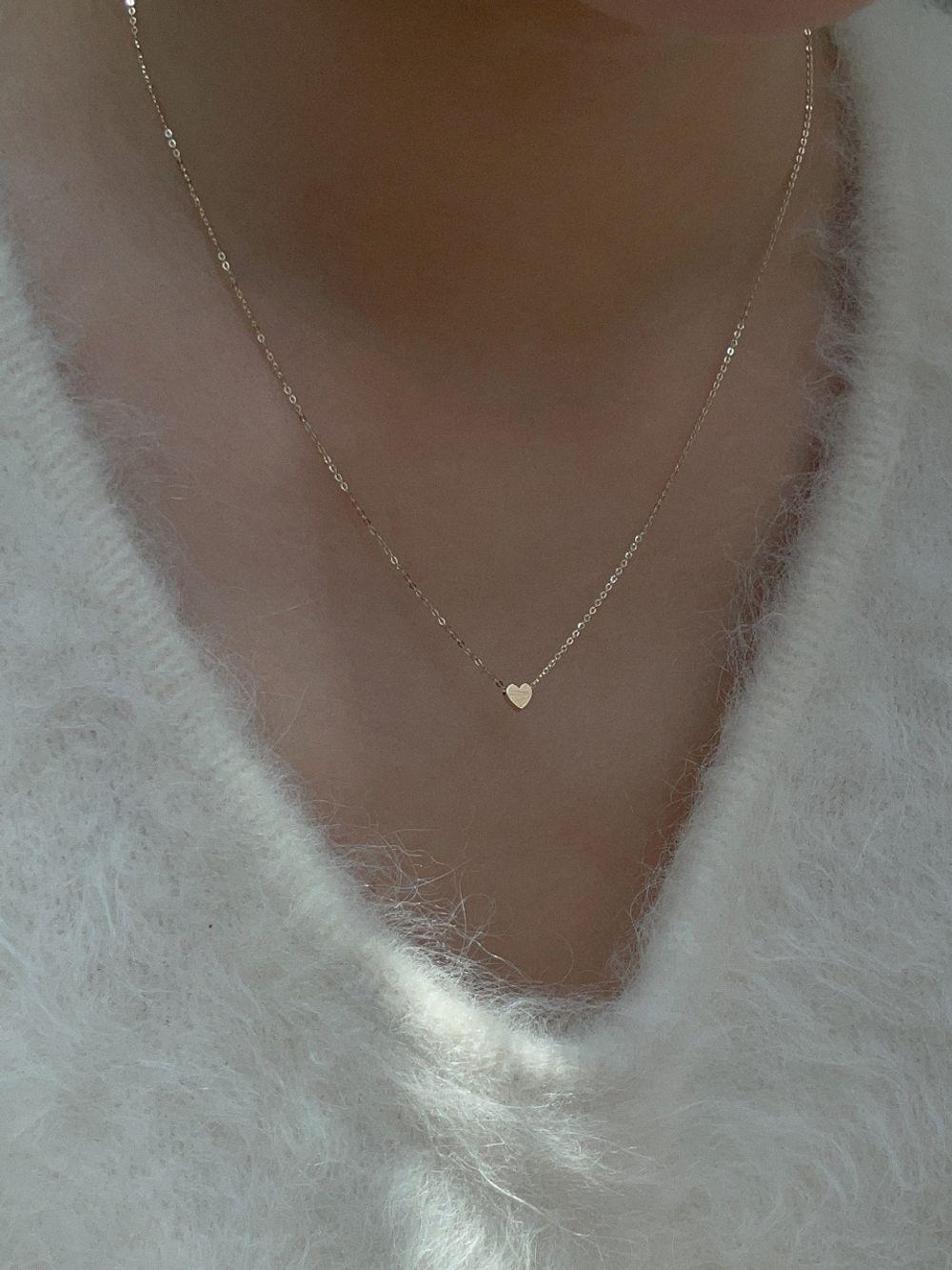 [당일 발송] 14k 미니 심플 하트 목걸이