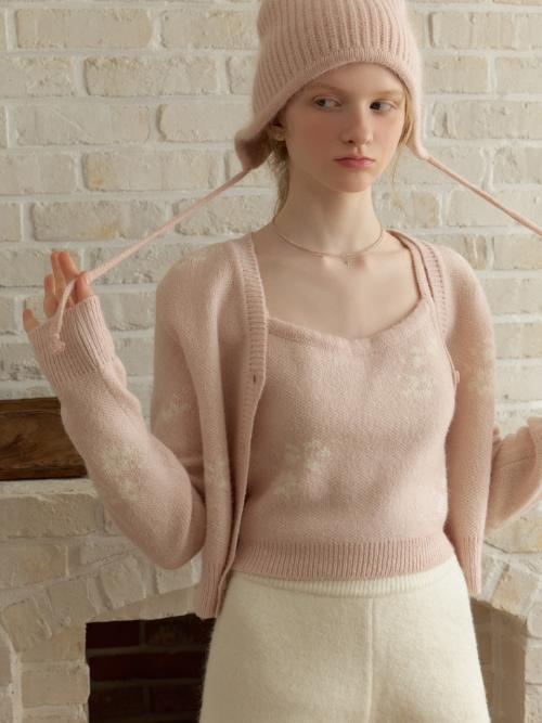 Mae flower cardigan (pink)