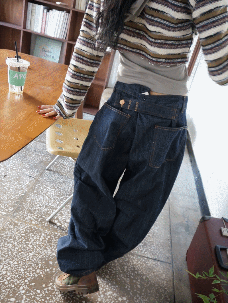 rear bizo indigo pants