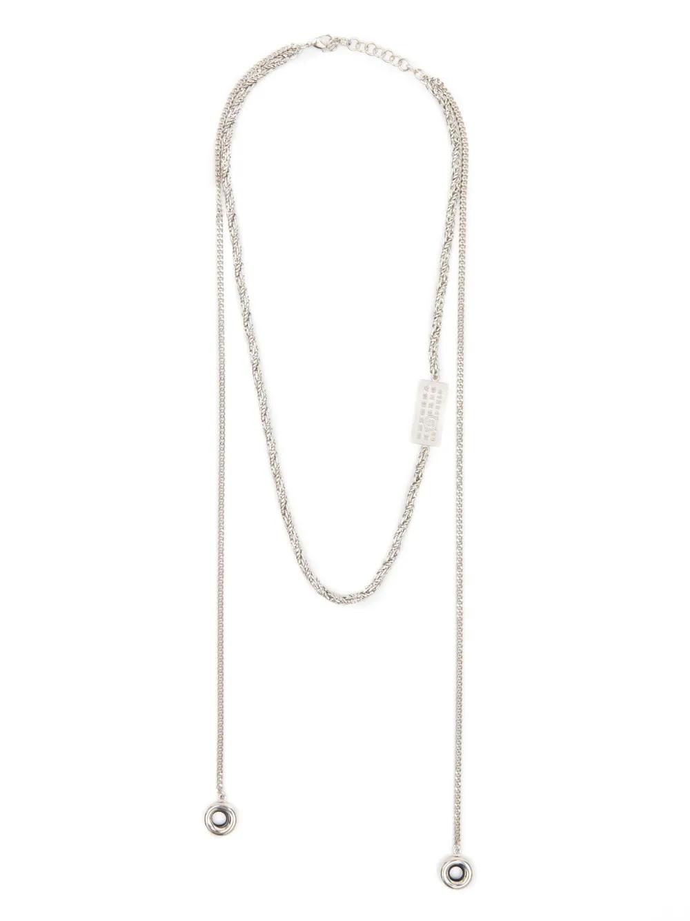 MM6 Maison Margiela Numbers-motif chain-link Necklace  | Silver | FARFETCH AU