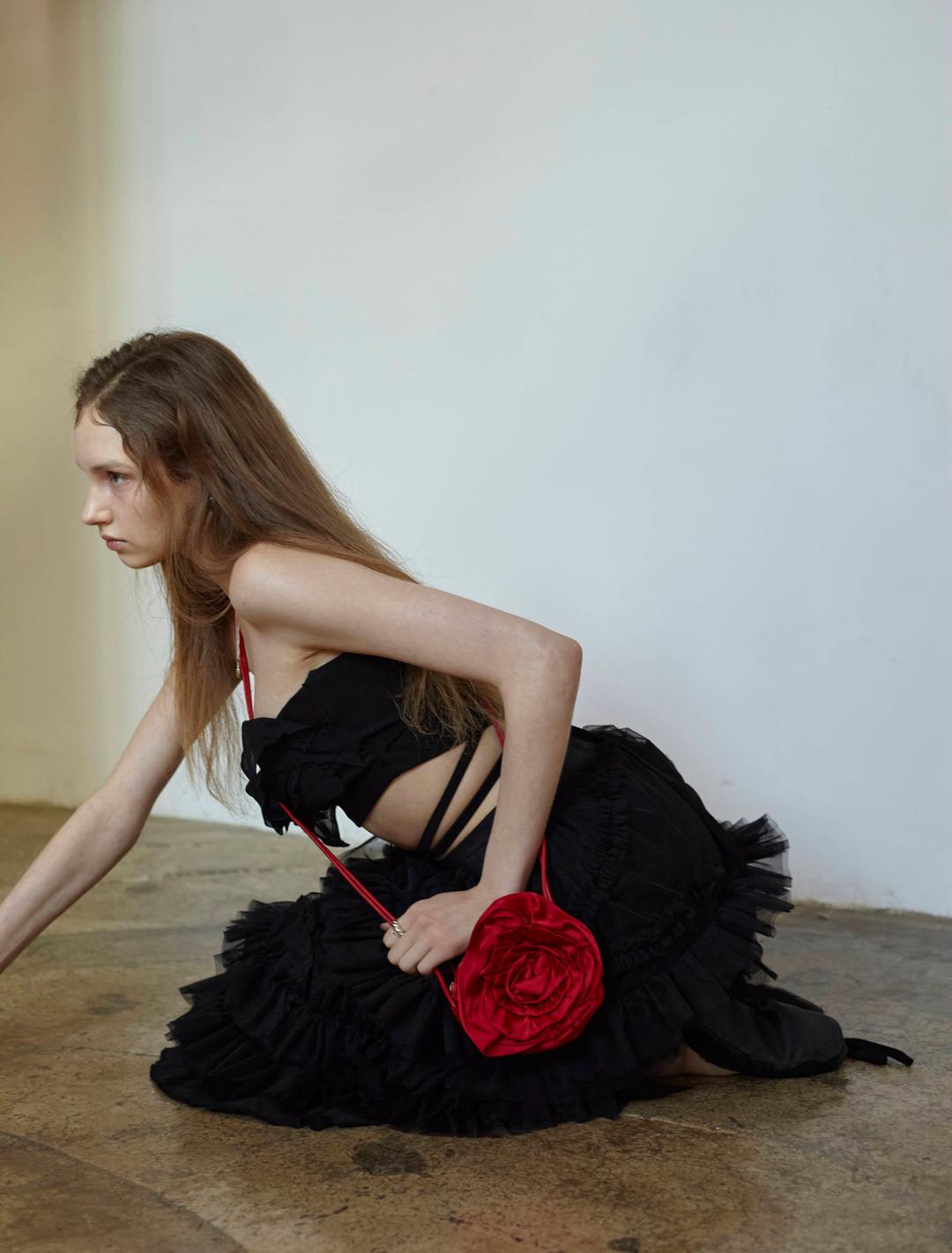 Mini rose crossbody bag